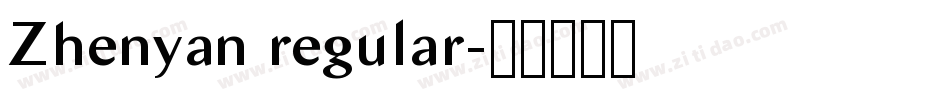 Zhenyan regular字体转换